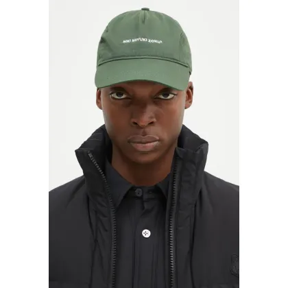 Zdjęcie MKI MIYUKI ZOKU czapka z daszkiem bawełniana Classic Ball Cap kolor zielony z aplikacją CLASSIC.BALL.CAP