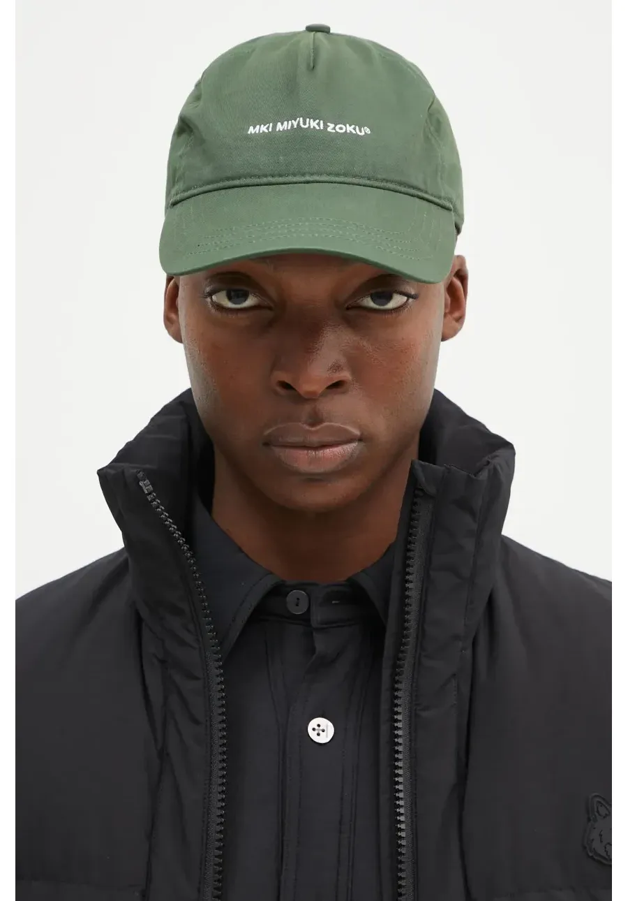 obrazek 1 MKI MIYUKI ZOKU czapka z daszkiem bawełniana Classic Ball Cap kolor zielony z aplikacją CLASSIC.BALL.CAP