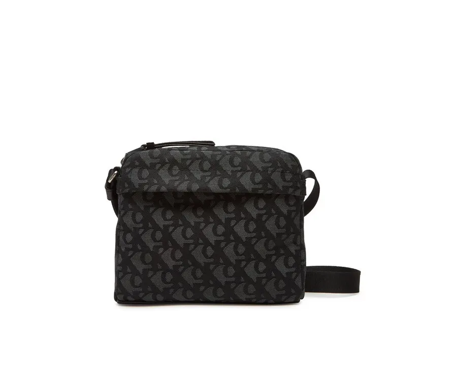obrazek 1 Calvin Klein Saszetka Slouched Monogram Mini Zip Fligh LV04G3175G Czarny