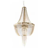 Picture A wonderful chandelier made of gold-plated brass and crystals