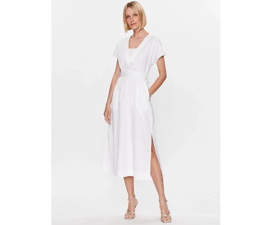 obrazek 1 Peserico Sukienka codzienna S02893A Biały Regular Fit