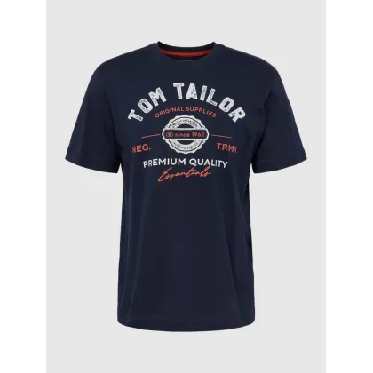 Zdjęcie T-shirt o kroju regular fit z czystej bawełny z nadrukiem z logo