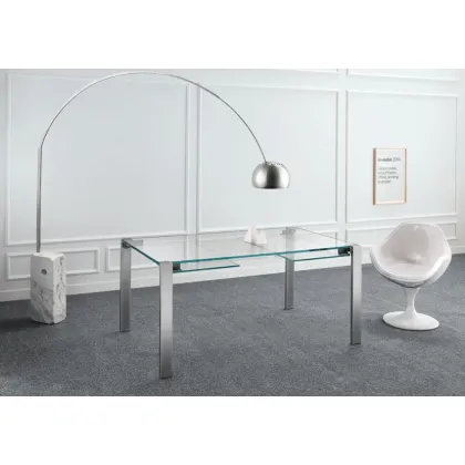 Zdjęcie Stół ze szkła hartowanego z wysuwanym elementem - Tonelli Design