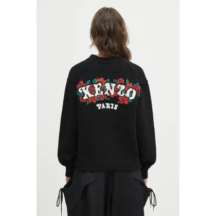 Zdjęcie Kenzo kardigan wełniany x Verdy damski kolor czarny ciepły FF52CA4773CX.99J