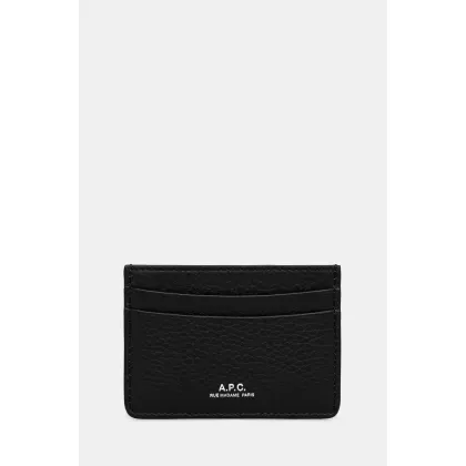 Zdjęcie A.P.C. etui na karty skórzane Porte-Cartes Andre kolor czarny PXCBC.H63028
