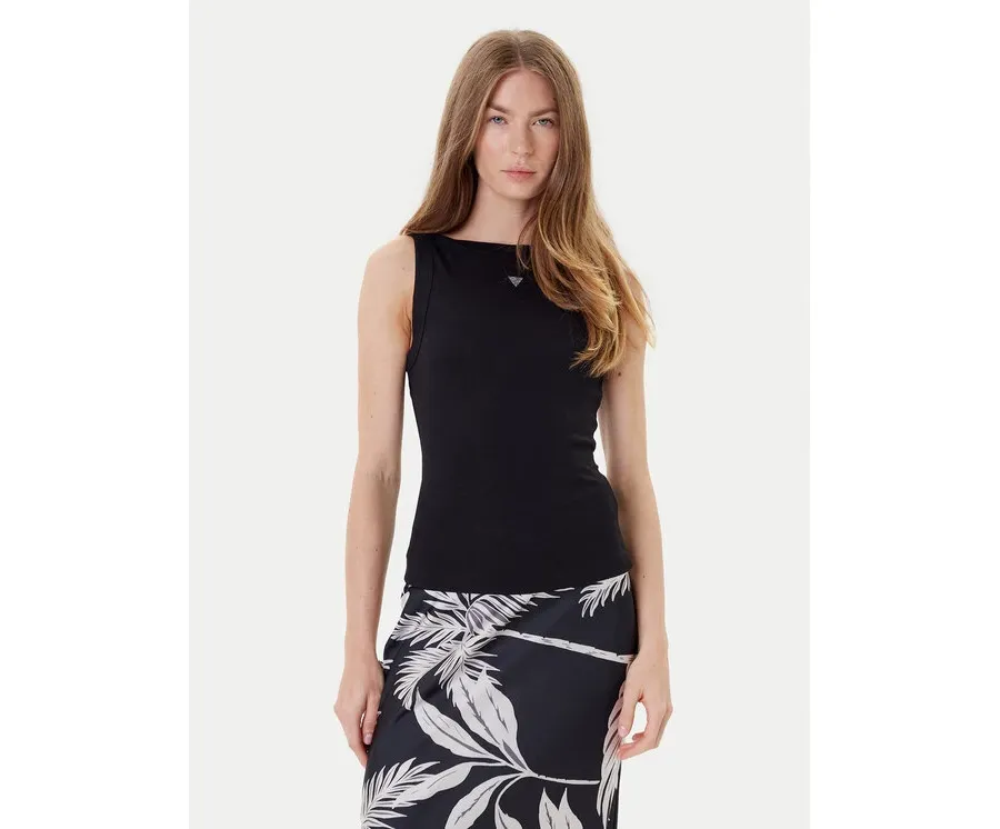 obrazek 1 Guess Top W5RP16 KCNH2 Czarny Regular Fit