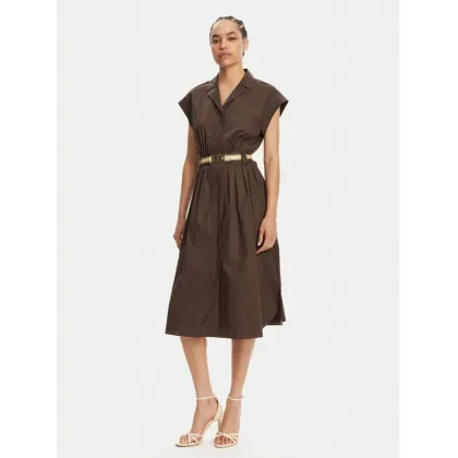 Zdjęcie TWINSET Sukienka koszulowa 251TT2102 Brązowy Loose Fit