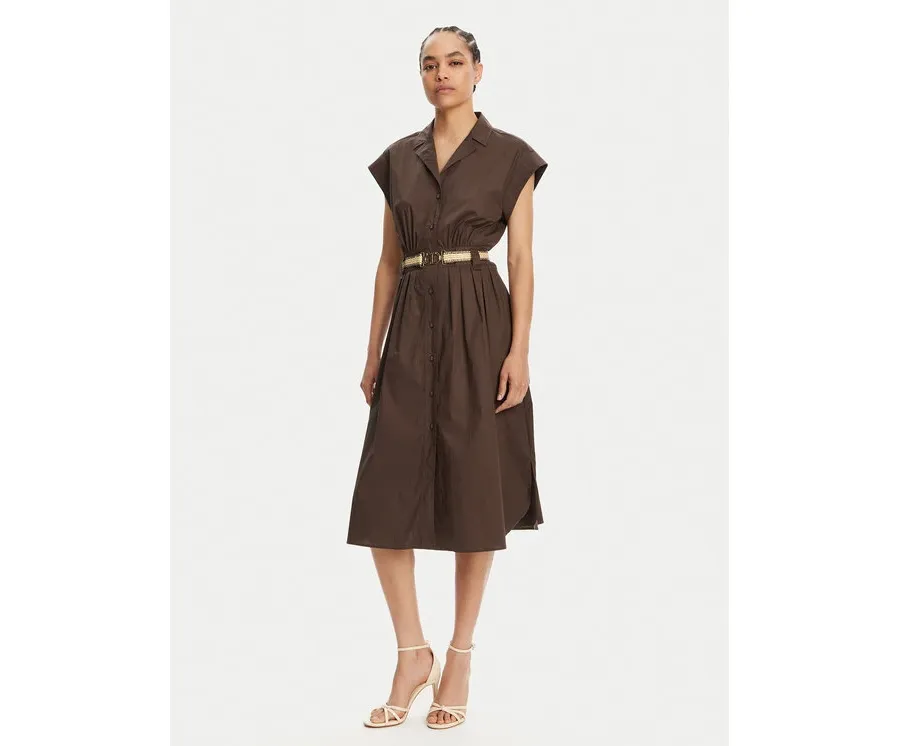 obrazek 1 TWINSET Sukienka koszulowa 251TT2102 Brązowy Loose Fit