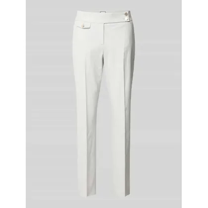 Zdjęcie Spodnie lniane o kroju slim fit w kant model ‘INEZ’