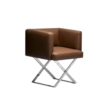 Picture CROSS leather armchair for a modern dining room - Collection Alexandra