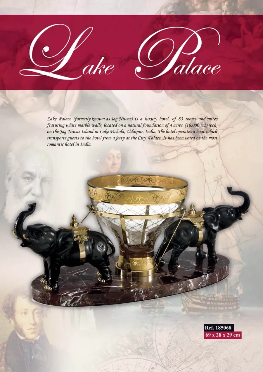 picture 1 Desk Adornment Lake Palace with Crystal Bowl