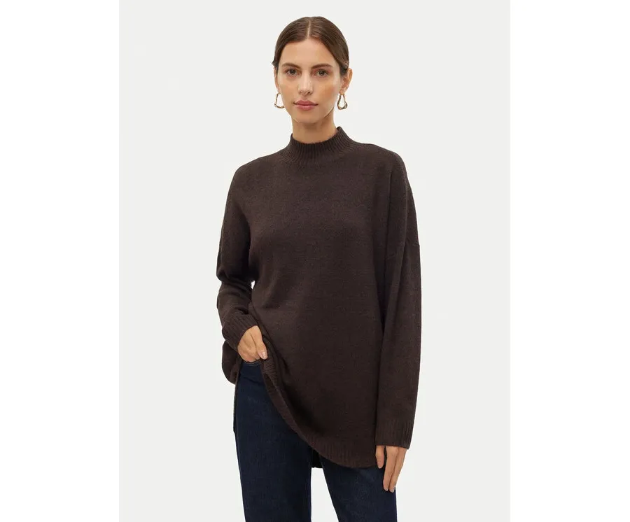 obrazek 1 Vero Moda Sweter Plaza 10290784 Brązowy Loose Fit