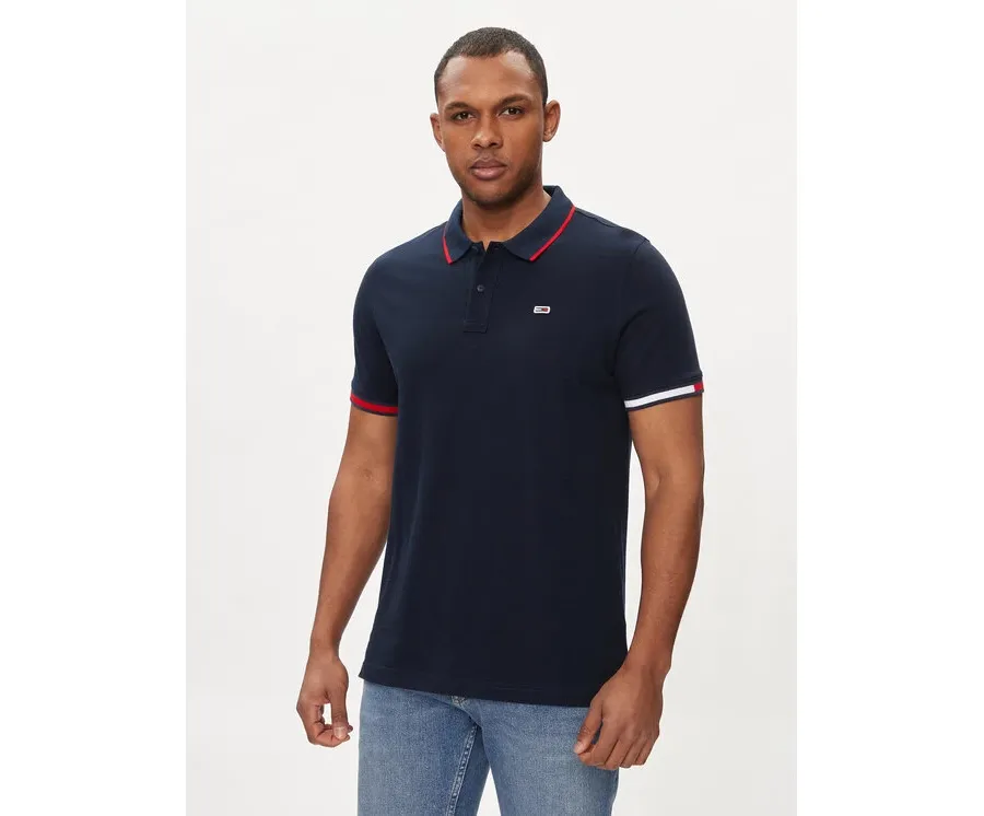 obrazek 1 Tommy Jeans Polo Flag DM0DM12963 Granatowy Regular Fit
