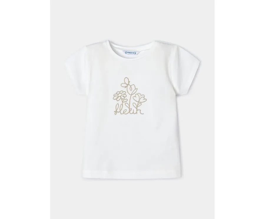 obrazek 1 Mayoral T-Shirt 174 Écru Regular Fit