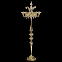 Picture Beautiful Italian glass floor lamp for the living room - Murano glass