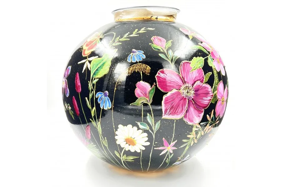 obrazek 3 Duży wazon w kształcie czarnej kuli - idealny prezent dla kobiety