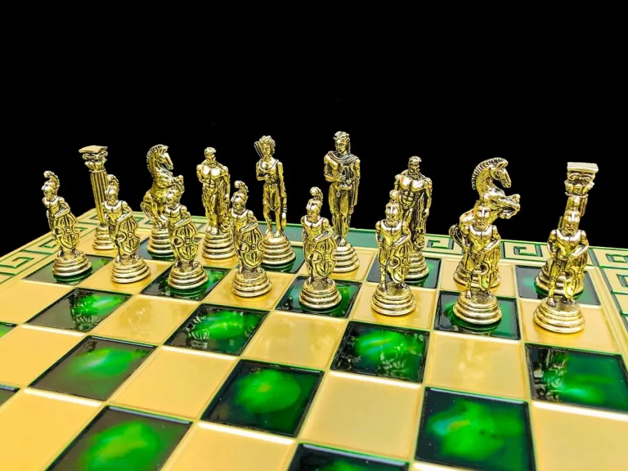obrazek 3 Charakterystyczny komplet szachowy w stylu greckim - The Chess Empire