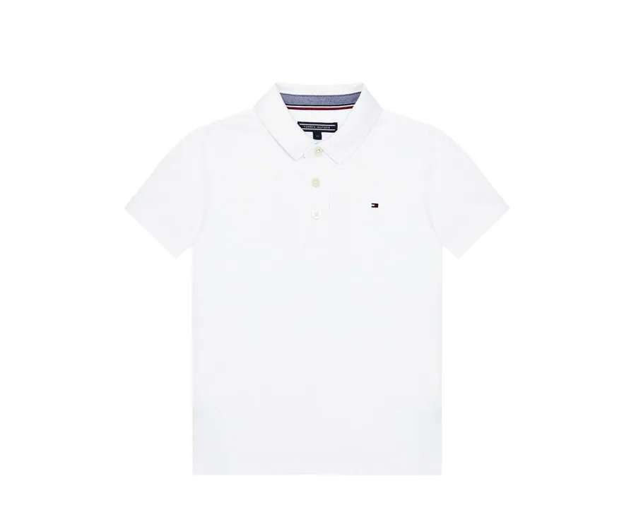 obrazek 1 Tommy Hilfiger Polo Boys Tommy KB0KB03975 S Biały Regular Fit