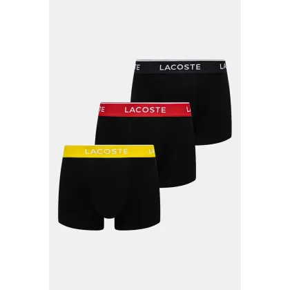 Zdjęcie Lacoste bokserki 3-pack męskie kolor czarny 5H1297
