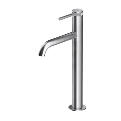 Zdjęcie Solidna łazienkowa bateria jednootworowa – zakrzywiona wylewka ze zintegrowanym aeratorem