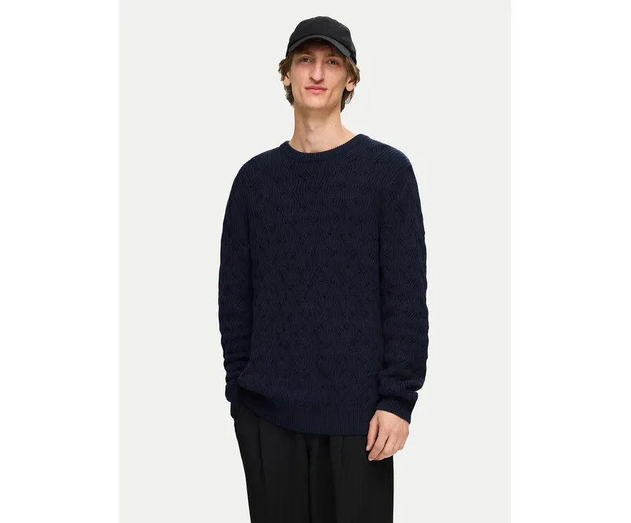 obrazek 1 Selected Homme Sweter 16094503 Granatowy Regular Fit