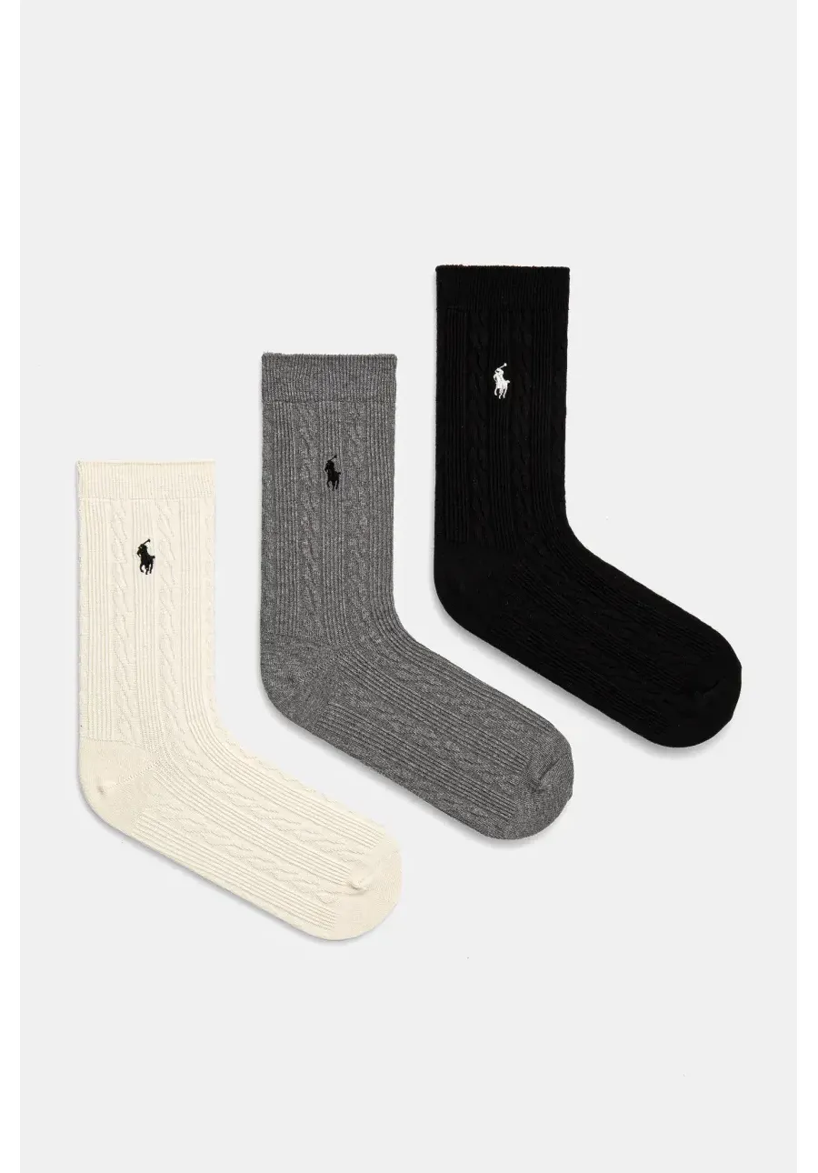obrazek 1 Polo Ralph Lauren skarpetki 3-pack damskie kolor czarny 455955242