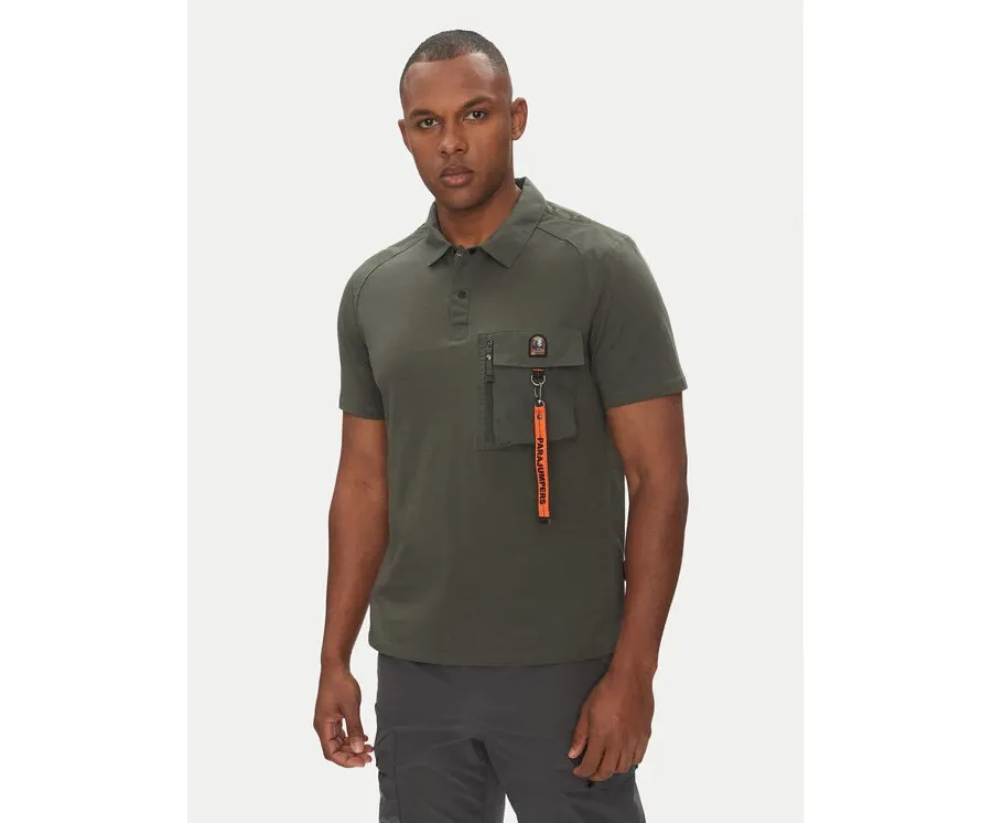 obrazek 1 Parajumpers Polo Rescue 25SMPMPORE10 Zielony Regular Fit