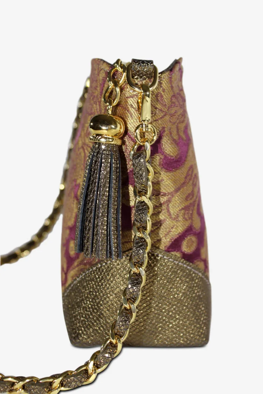 obrazek 2 Luksusowa torebka z ozdobnego złotego jedwabiu - Terrida