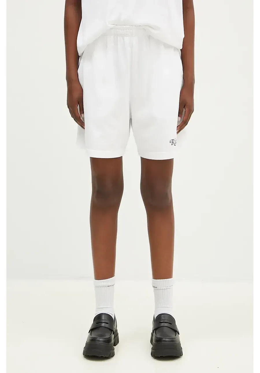 obrazek 1 Sporty & Rich szorty bawełniane 94 Racquet Club kolor biały z nadrukiem high waist SH021S406RW