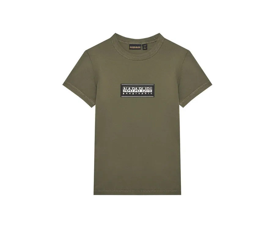 obrazek 1 Napapijri T-Shirt S-Chamois NP0A4HYL M Zielony Regular Fit