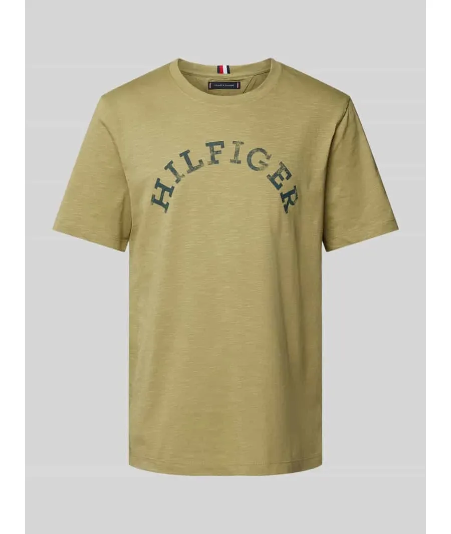 obrazek 1 Tommy Hilfiger T-Shirt Arched MW0MW34432 Zielony Regular Fit