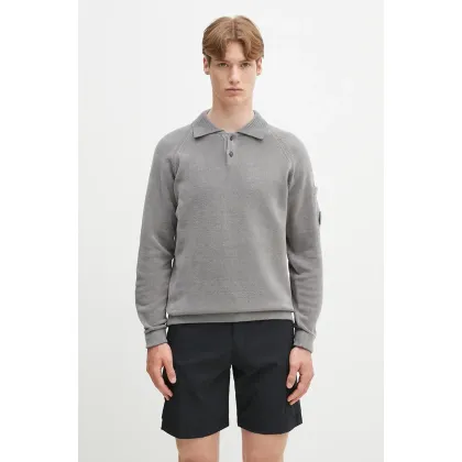Zdjęcie C.P. Company sweter bawełniany męski kolor szary 18CMKN070A005687G