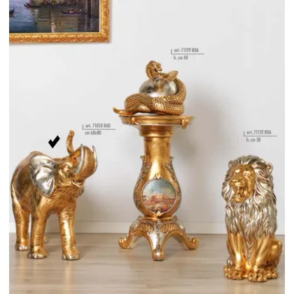 Picture Gold-silver African elephant - Valle d'oro Patchi