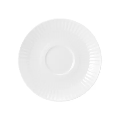 Zdjęcie Biały mały spodek wykonany z porcelany – Tettau