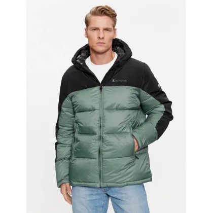 Zdjęcie Champion Kurtka przejściowa Hooded Jacket 219190 Zielony Regular Fit