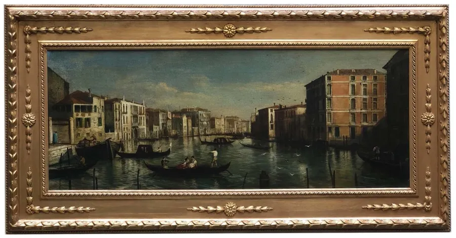 obrazek 1 Włoski obraz przedstawiający Kanał Giudecca w Wenecji 50x130 cm - Giancarlo Gorini