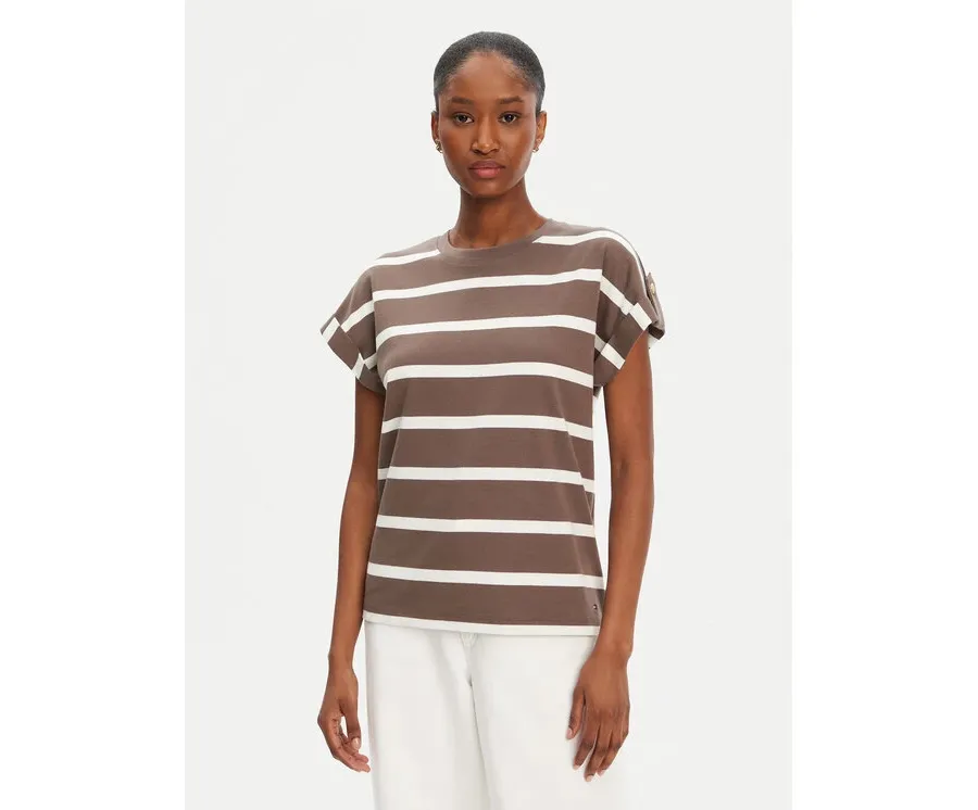 obrazek 1 Tommy Hilfiger T-Shirt Gold Button WW0WW45628 Brązowy Regular Fit