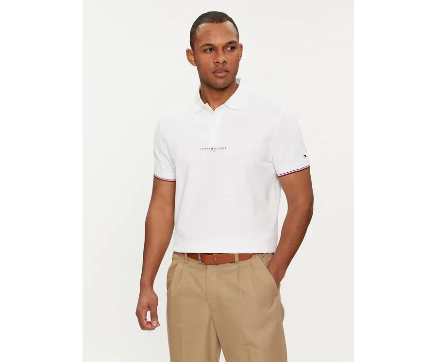 obrazek 1 Tommy Hilfiger Polo Logo MW0MW34841 Biały Regular Fit