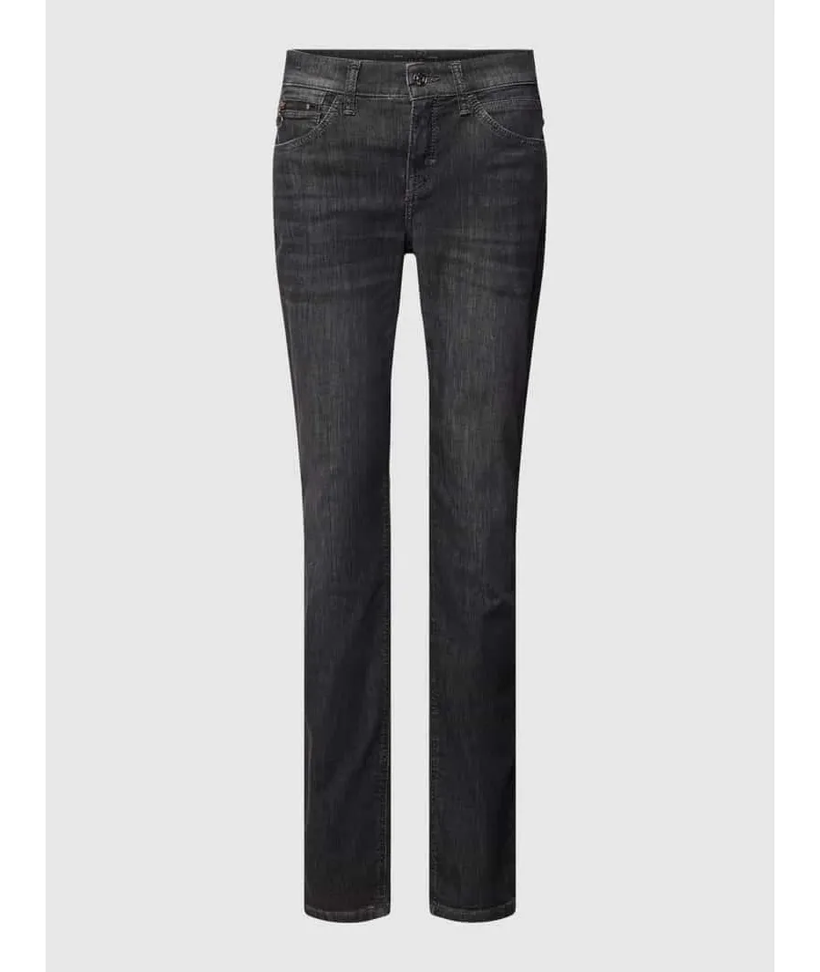 obrazek 1 Jeansy o kroju straight leg z 5 kieszeniami model ‘SLIM WAVE’