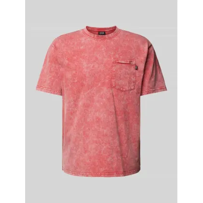 Zdjęcie T-shirt z prążkowanym okrągłym dekoltem