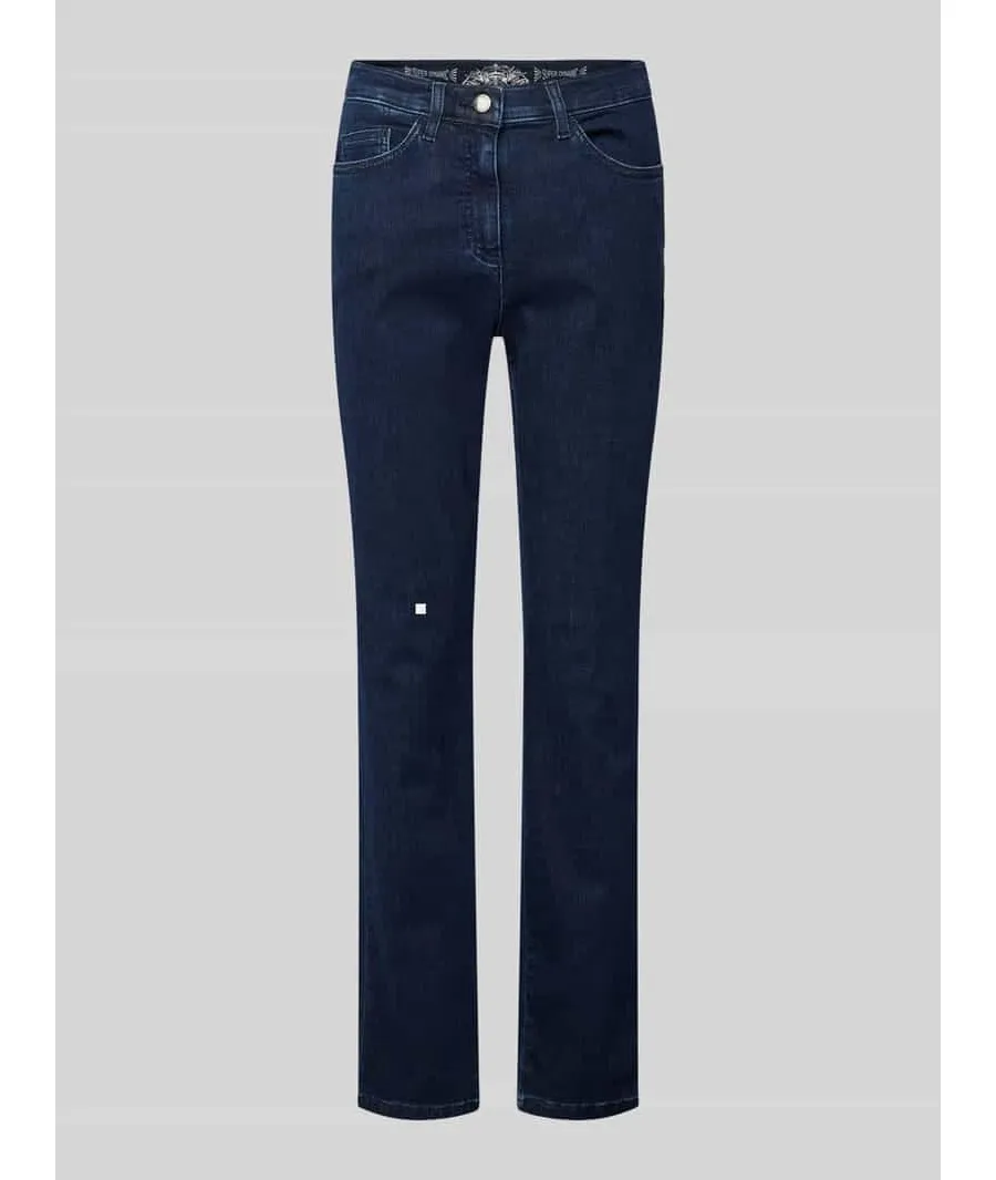 obrazek 1 Jeansy o kroju regular fit z 5 kieszeniami model ‘Lora’