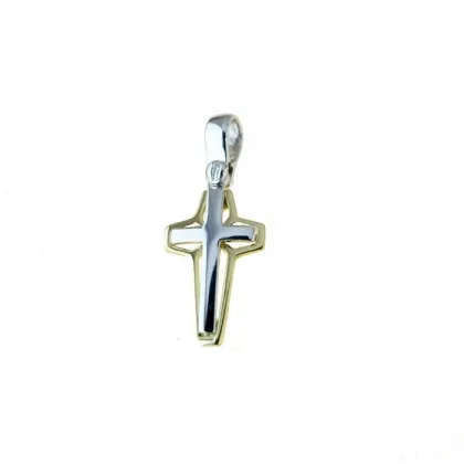 Zdjęcie złoty krzyż męski z włoch 19x16mm