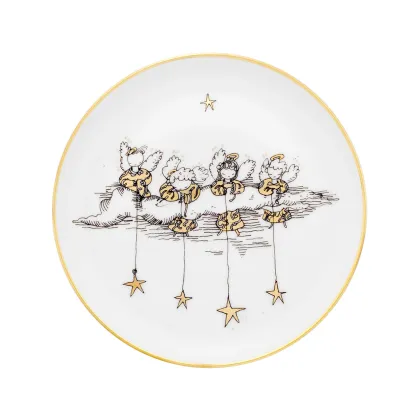 Picture Painted porcelain ashtray with an angel motif - Vista Alegre