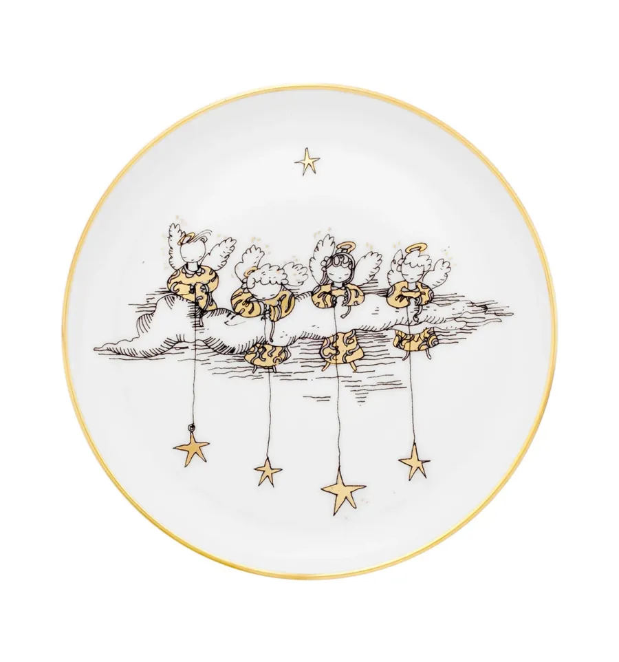 obrazek 1 Malowana porcelanowa popielniczka z motywem aniołów – Vista Alegre
