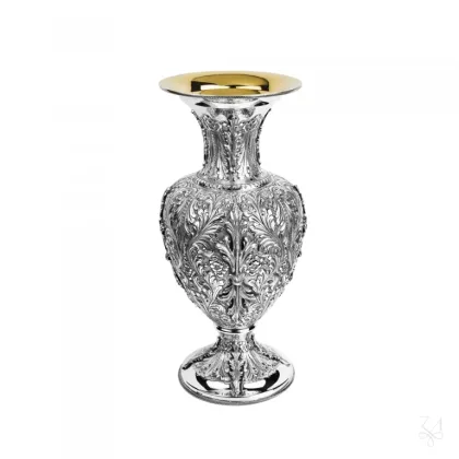 Picture Stylish, richly decorated Signature silver vase - Zaramella Argenti