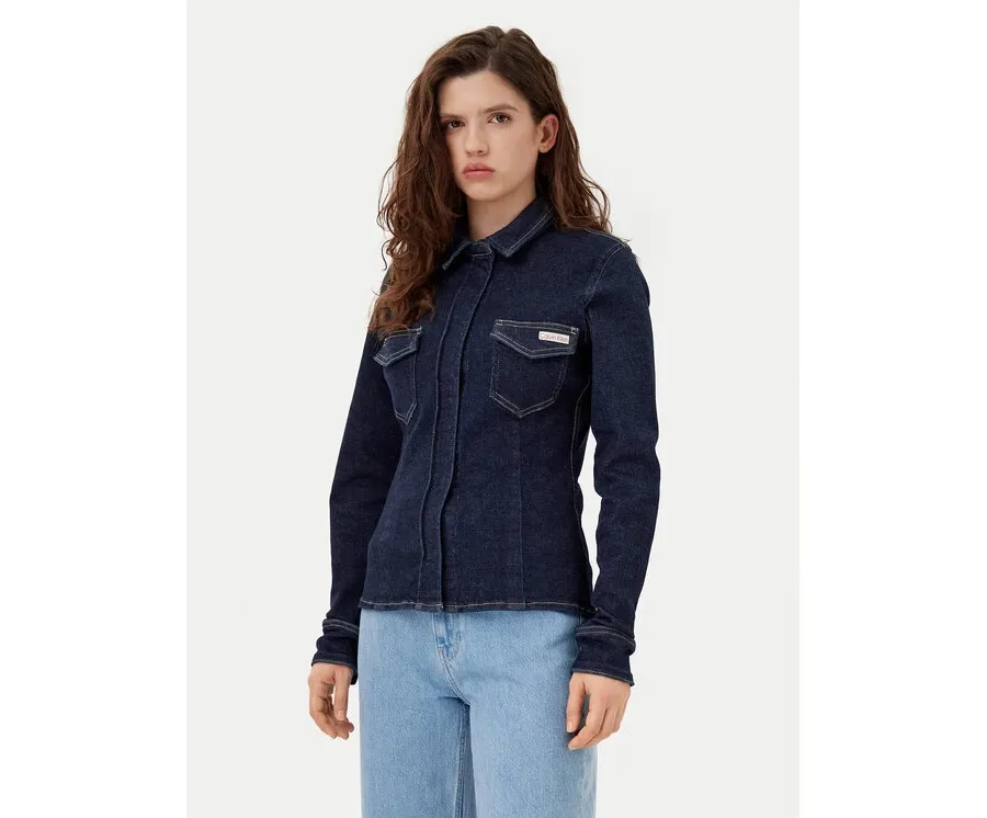 obrazek 1 Calvin Klein Jeans Koszula jeansowa Lean J20J224539 Granatowy Regular Fit