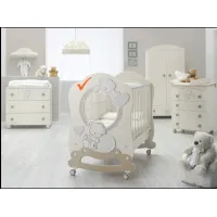 Zdjęcie Śliczne łóżeczko w kolorze kości słoniowej - Italbaby