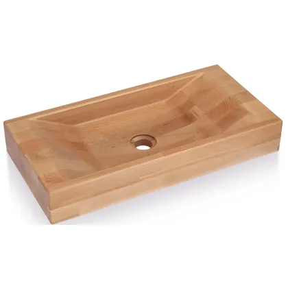 Zdjęcie Stylowa umywalka 50 cm SIRIUS, buk, lakier naturalny, półmatowy