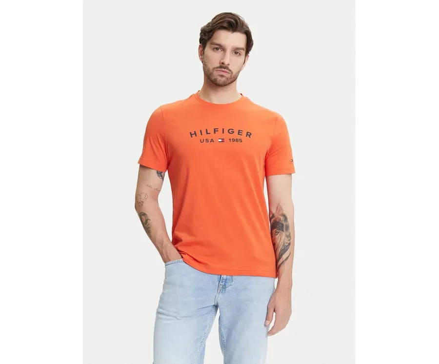 obrazek 1 Tommy Hilfiger T-Shirt Fathers Day MW0MW39356 Pomarańczowy Regular Fit