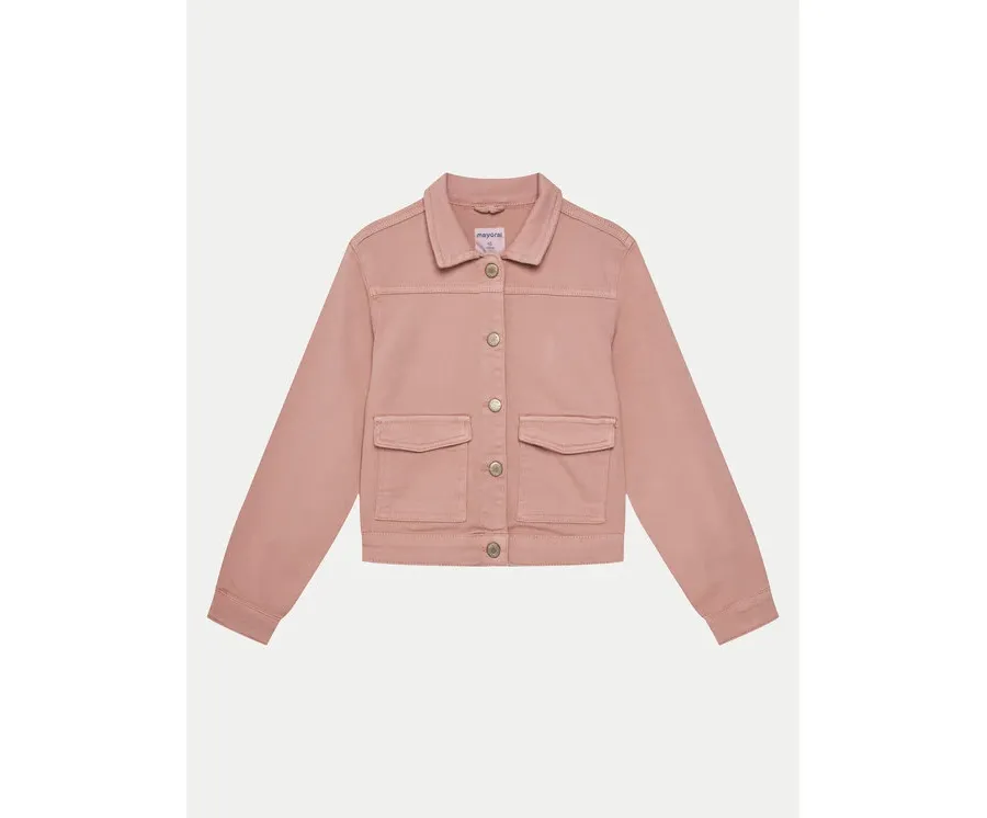 obrazek 1 Mayoral Kurtka jeansowa 3407 Różowy Regular Fit